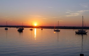 sunset cape fear river wilmington