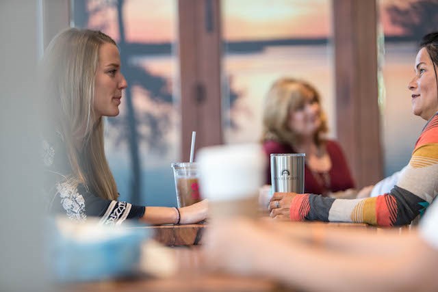 Women enjoying coffee at Magnolia Social Cafe in Riverlights