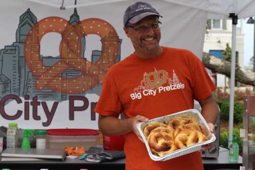 Big City Pretzels vendor at Marina Village Market