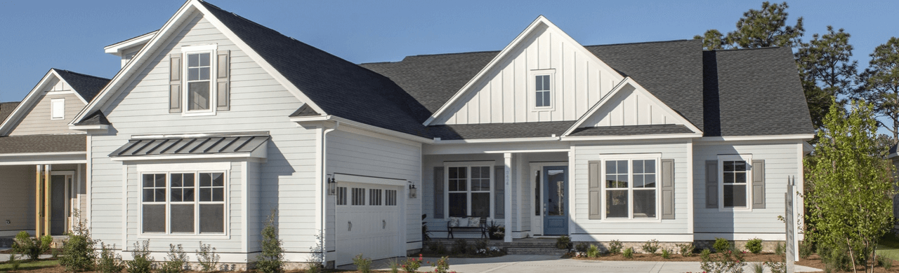 Exterior view of the model home built by Charter Building Group in Riverlights.