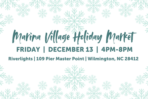 Marina Village Holiday Market sign