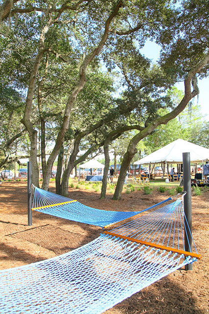 Hammocks in park at Riverlights