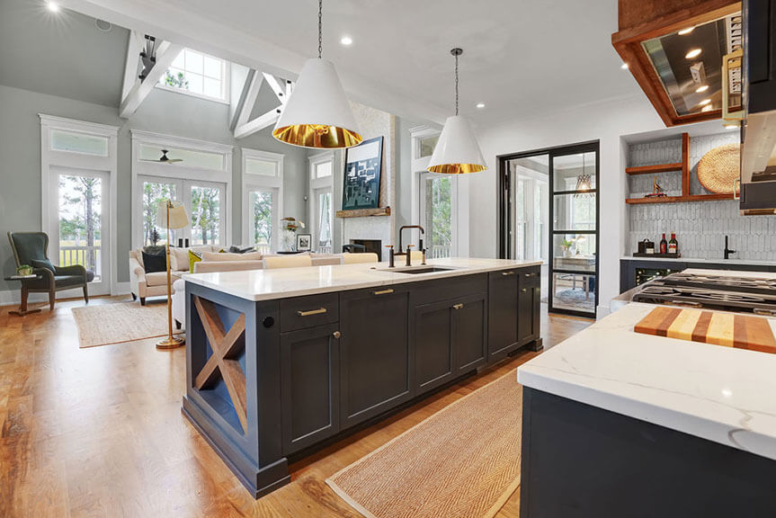 Open kitchen of Thom's Creek River House, Riverlights.