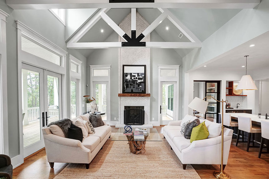 Open living space of Thom's Creek River House, Riverlights.