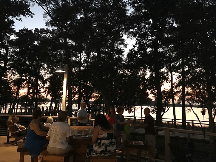 Waterfront dining at Smoke on the Water, restaurant in Riverlights.
