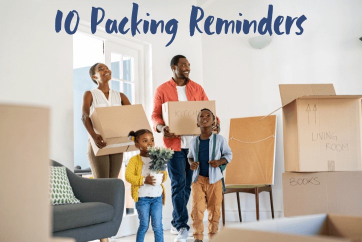 10 packing reminders