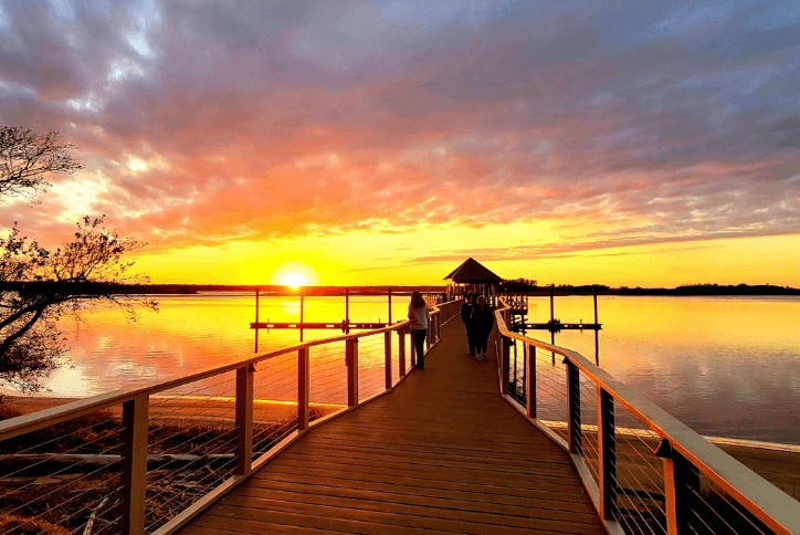 Sunset at Riverlights Boardwalk