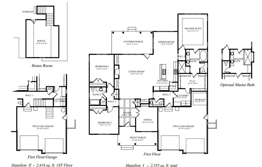 Hamilton model floor plan