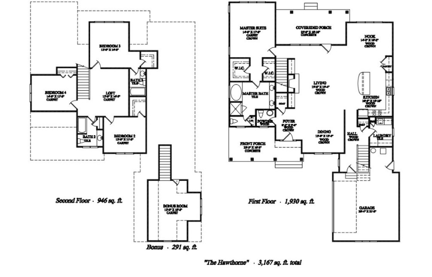 Hawthorne model floor plan