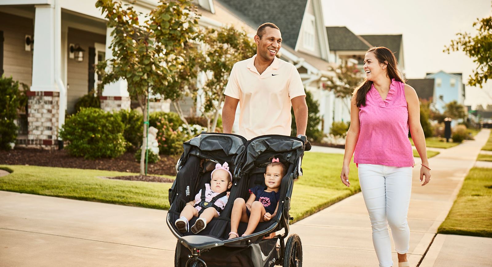 Family walking in Riverlights