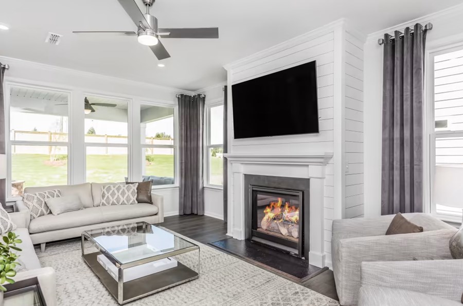 The Haven by Pulte at Riverlights, Mystique floor plan fireplace