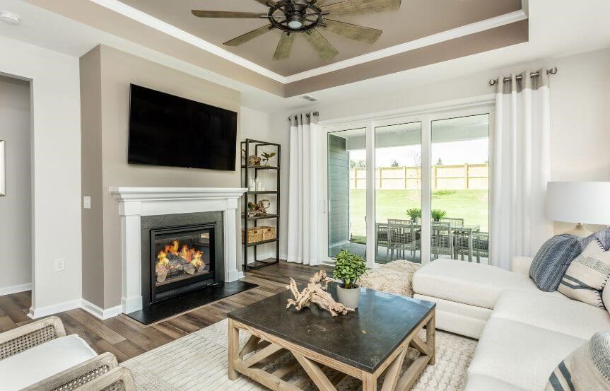 The Haven by Pulte at Riverlights, Mainstay floor plan fireplace