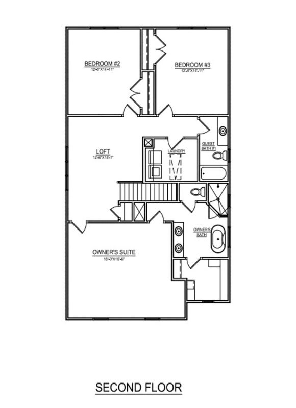 BLC Bluffs Model Second Floor Plan