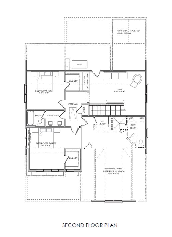 Harrington Homes Riverside Model Second Floor